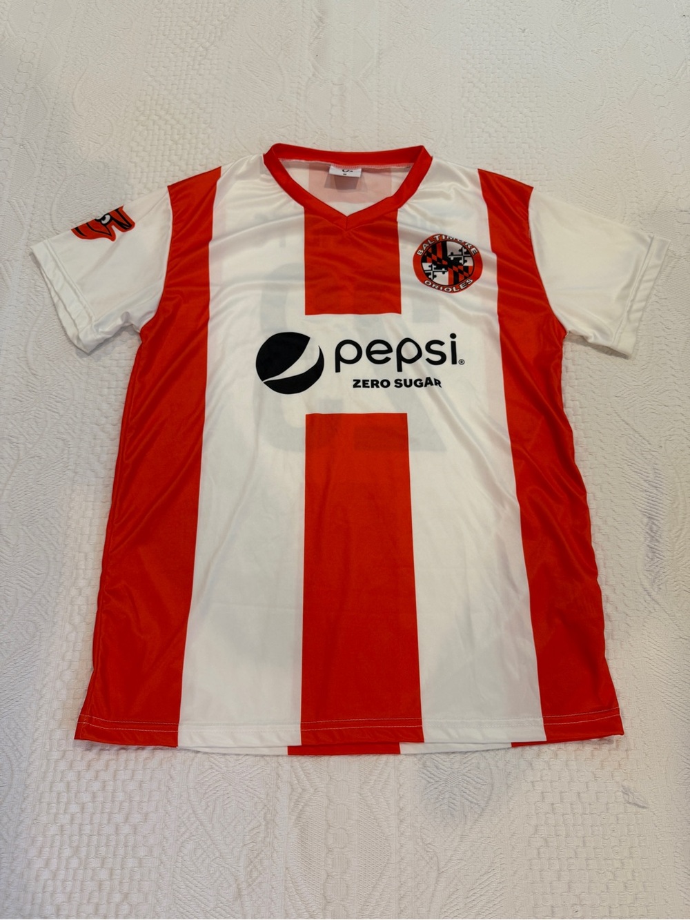 Baltimore Orioles BIRDLAND FC 2023 Soccer Jersey M Orange White SGA Giveaway